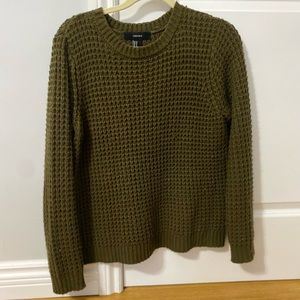 Forever 21 olive green knit sweater